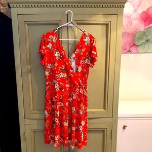 Faux Wrap Knit Dress